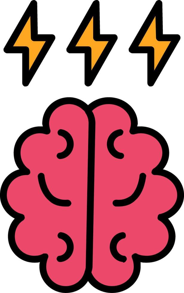 Brainstorm Line Filled Icon vector