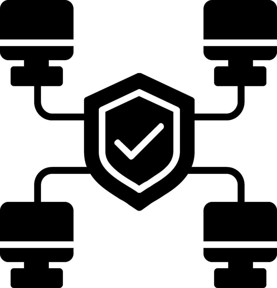 Network Glyph Icon vector