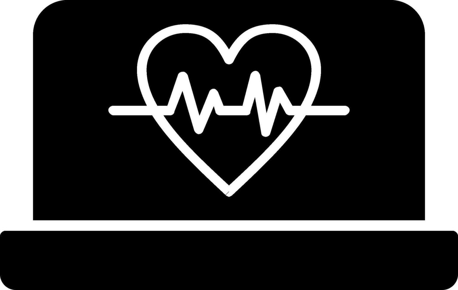Electrocardiography Glyph Icon vector