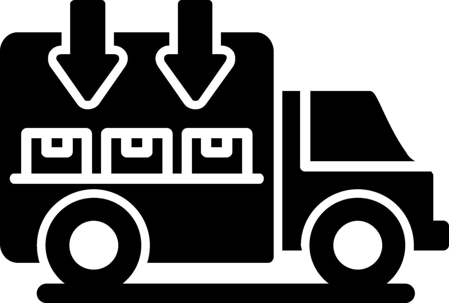 Courier And Outsourcing Glyph Icon vector