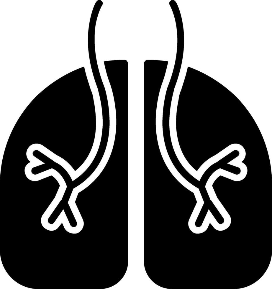 Pulmonology Glyph Icon vector