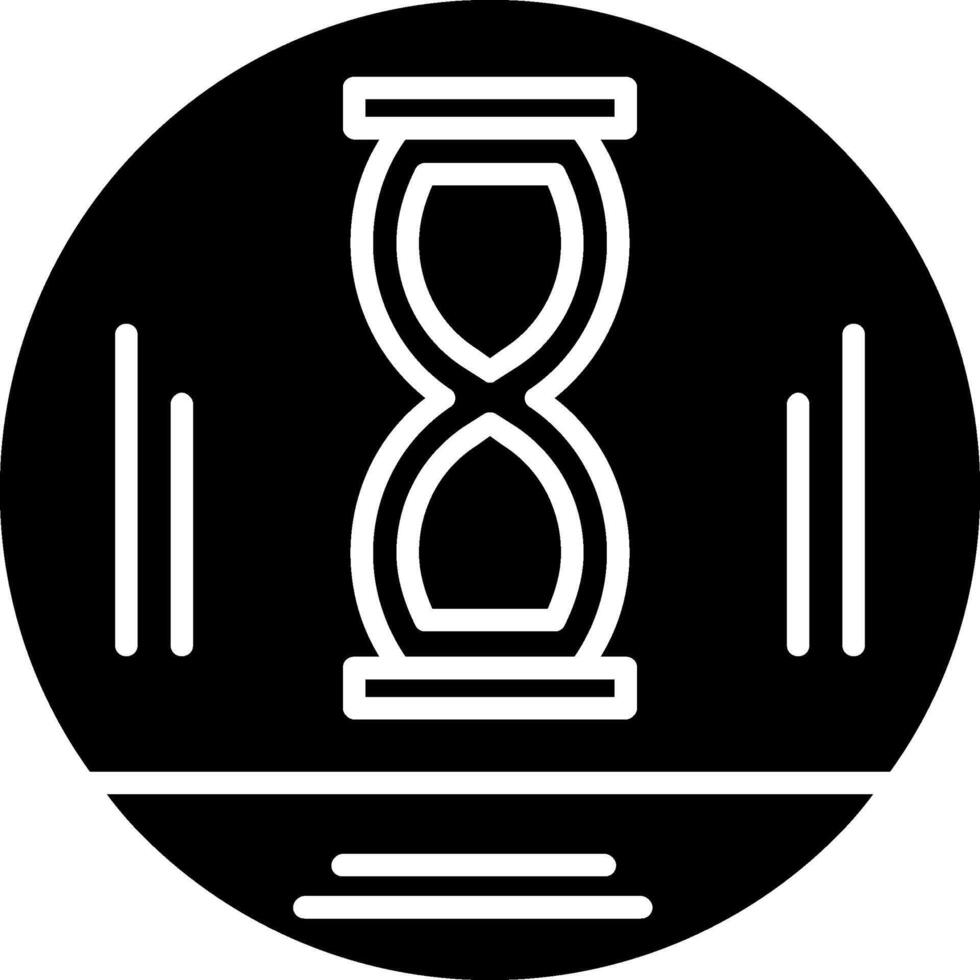 icono de glifo de reloj de arena vector