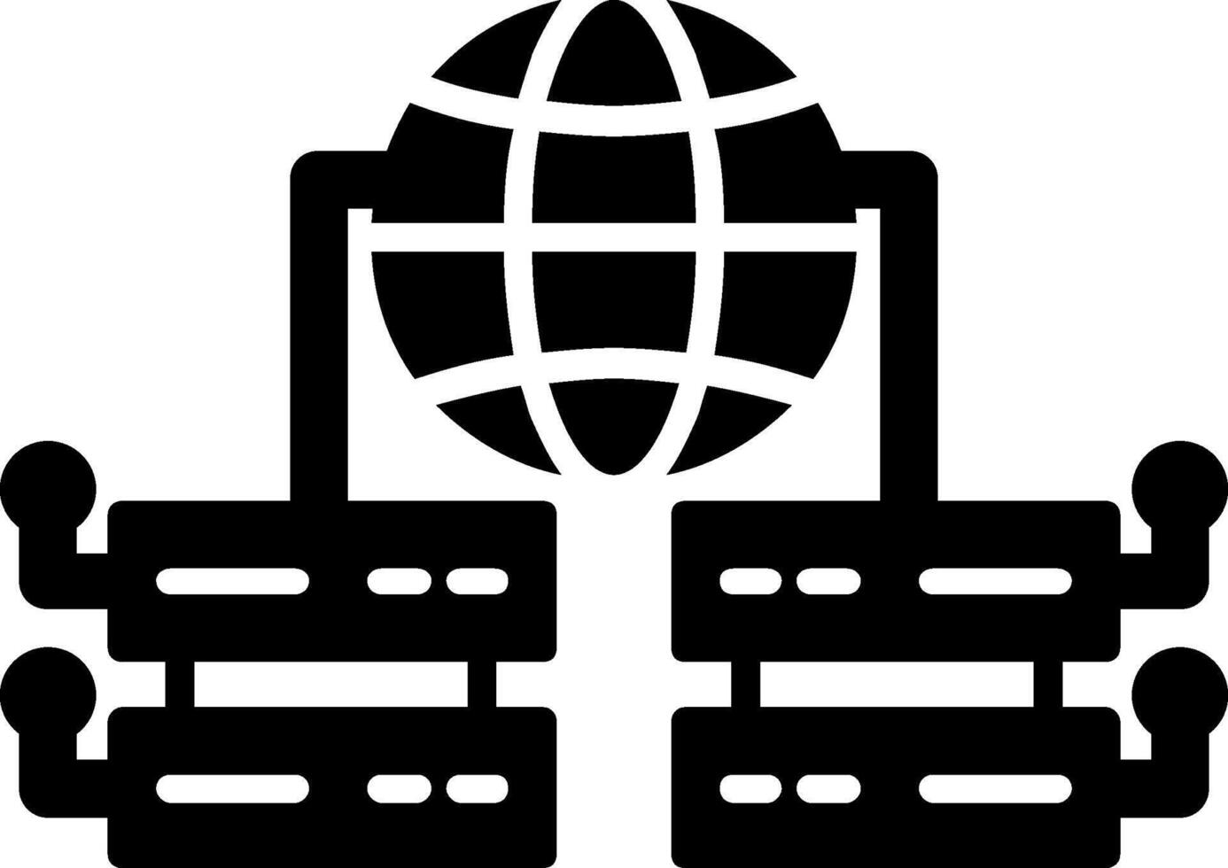 Global Services Glyph Icon vector