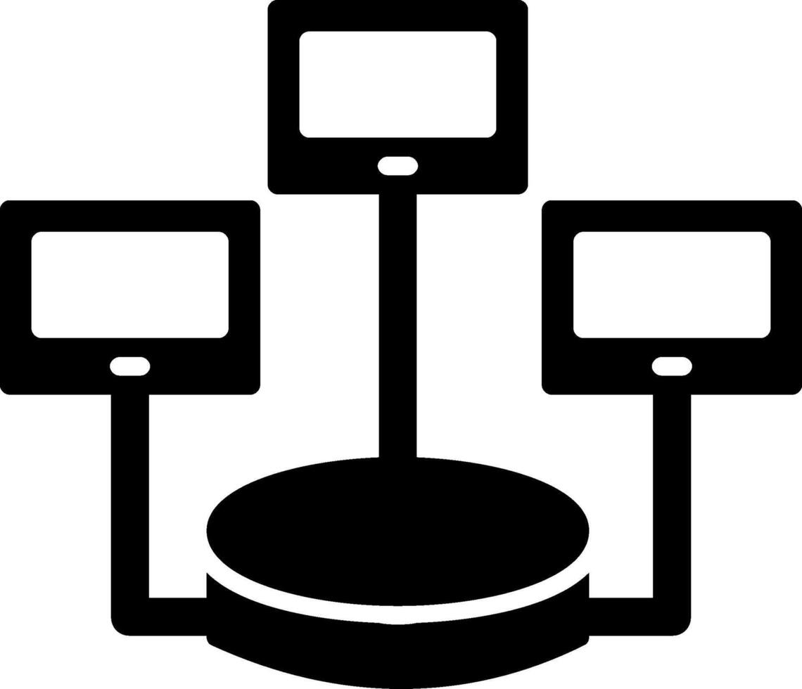 Distributed Database Glyph Icon vector