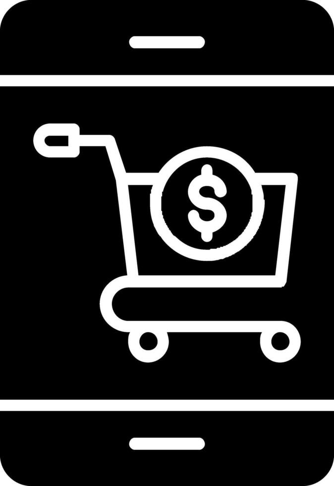 Online Shopping Glyph Icon vector