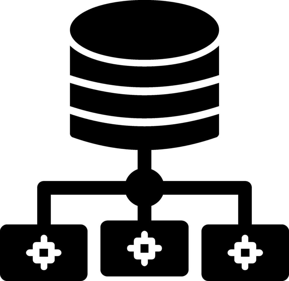 Big Data Glyph Icon vector