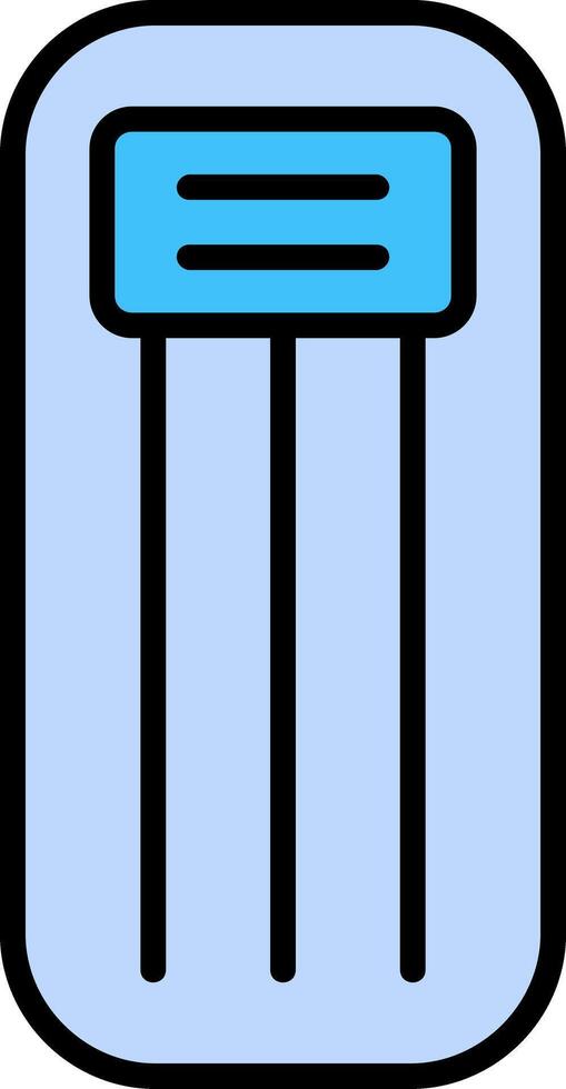 Beach Mattress Line Filled Icon vector