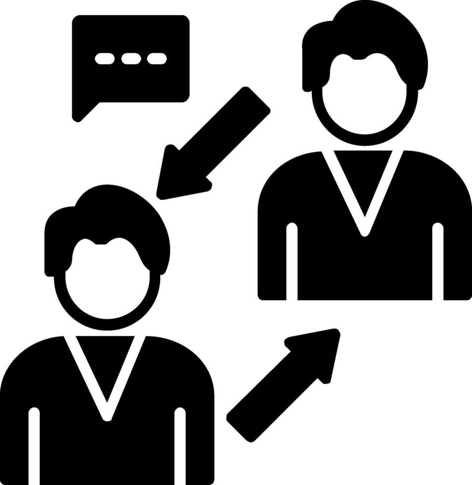 Personal Connection Glyph Icon vector