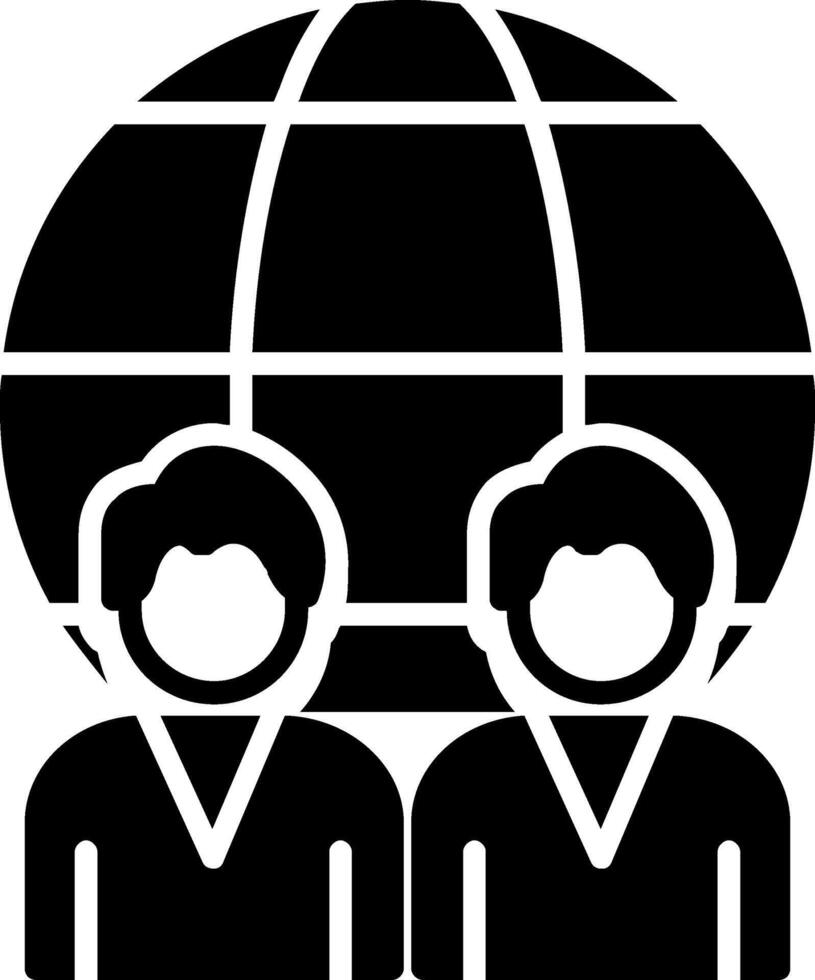 Global Management Glyph Icon vector