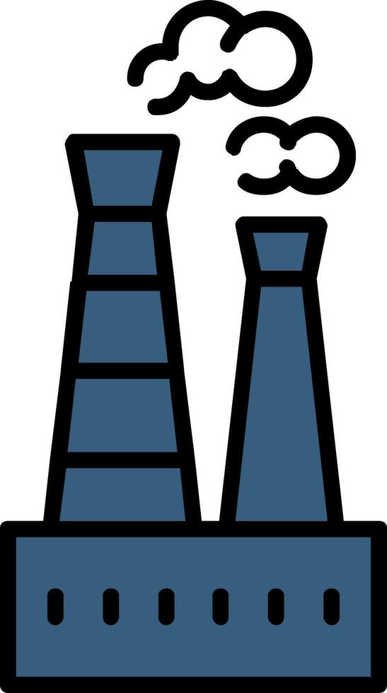 Pollution Line Filled Icon vector