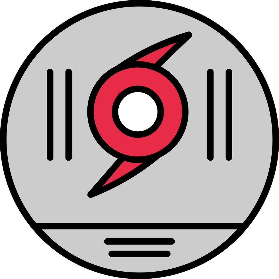 Hurricane Line Filled Icon vector