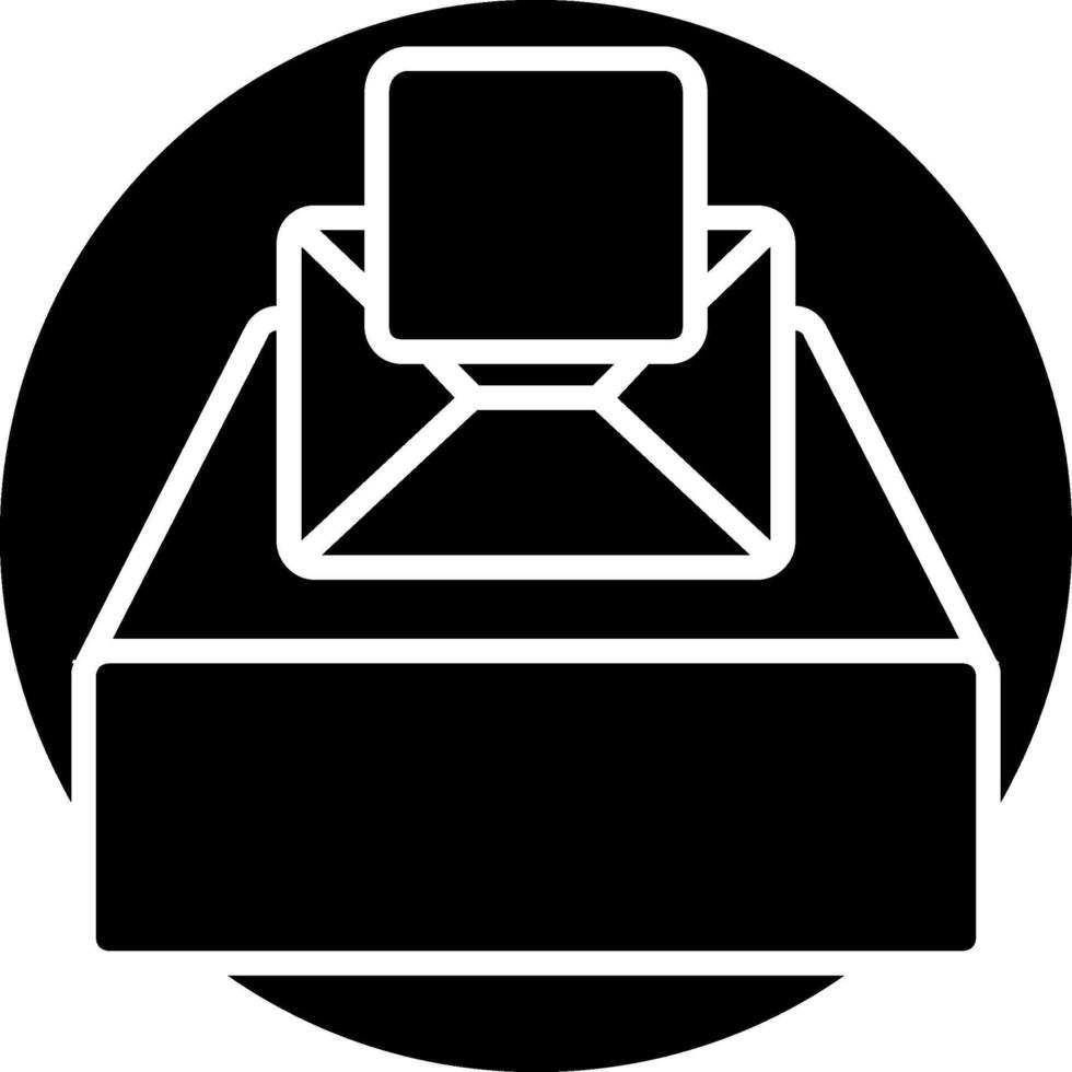 Project Inbox Glyph Icon vector