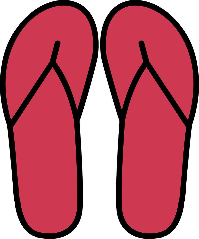 Sandals Line Filled Icon vector