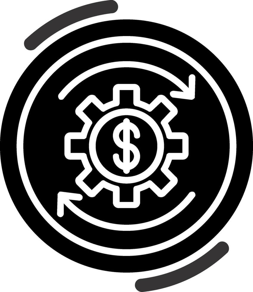 Return On Investment Glyph Icon vector