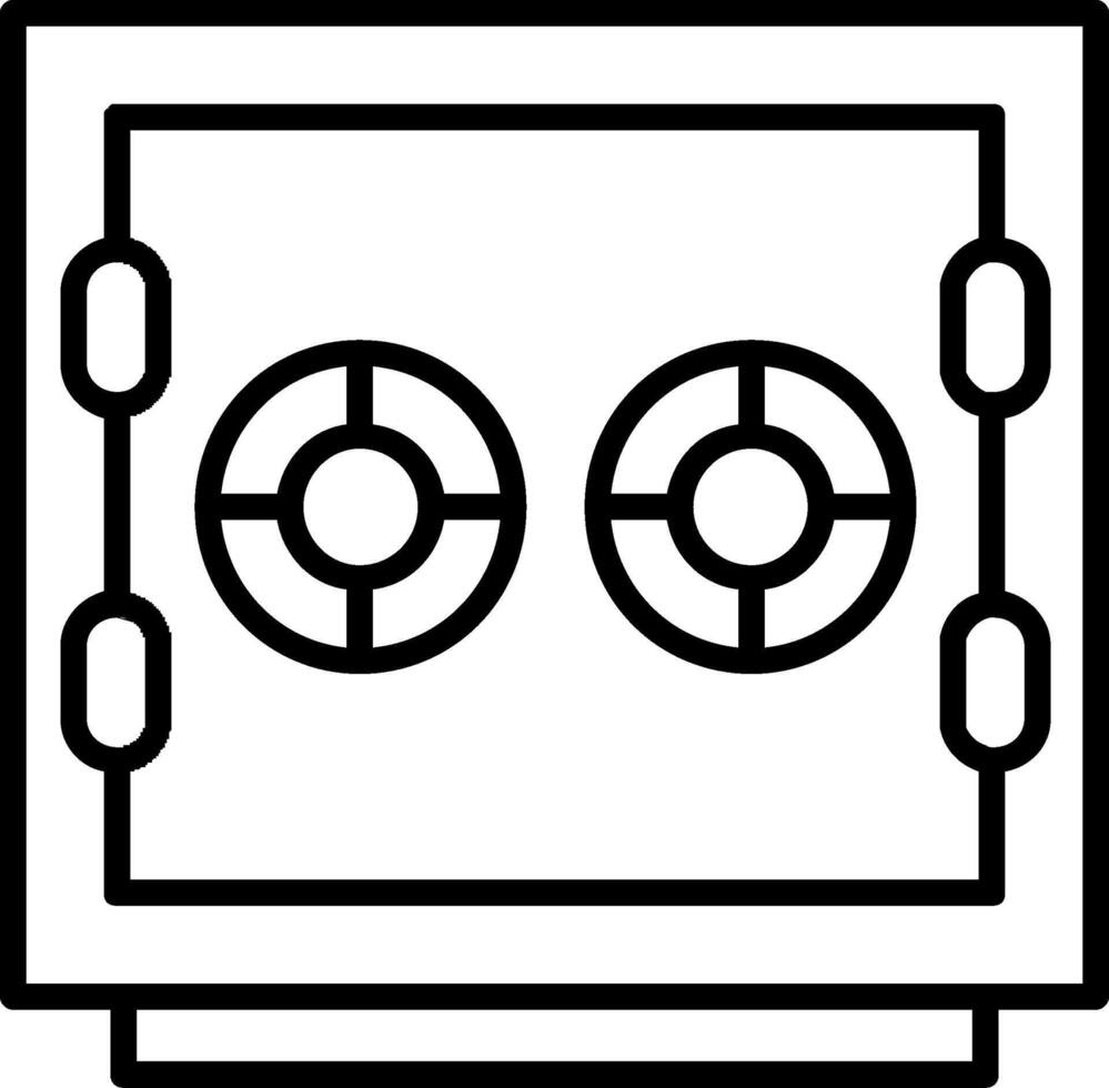 Safe Line Filled Icon vector