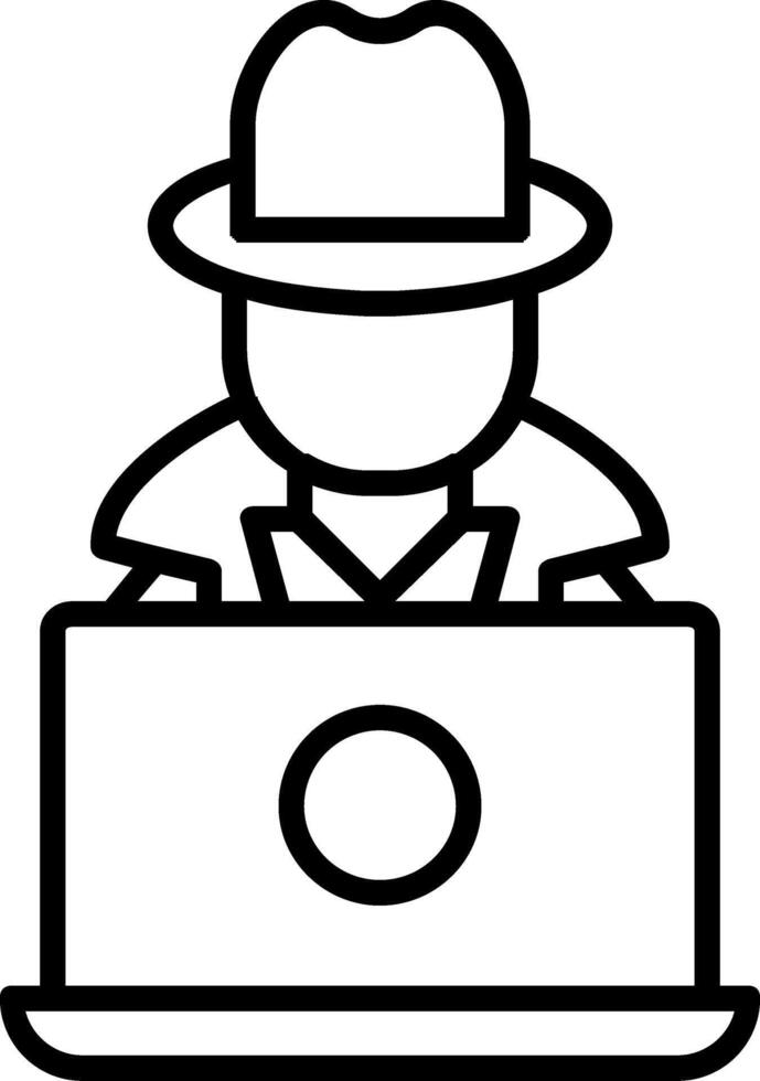 Hacker Line Filled Icon vector