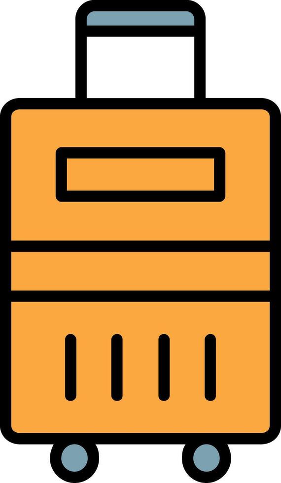 Luggage Line Filled Icon vector