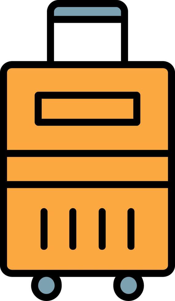 Luggage Line Filled Icon vector