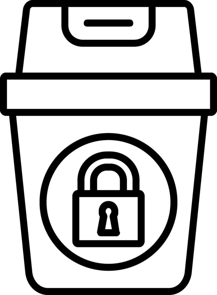 Recycle Bin Line Filled Icon vector