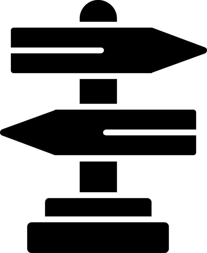 Signpost Glyph Icon vector