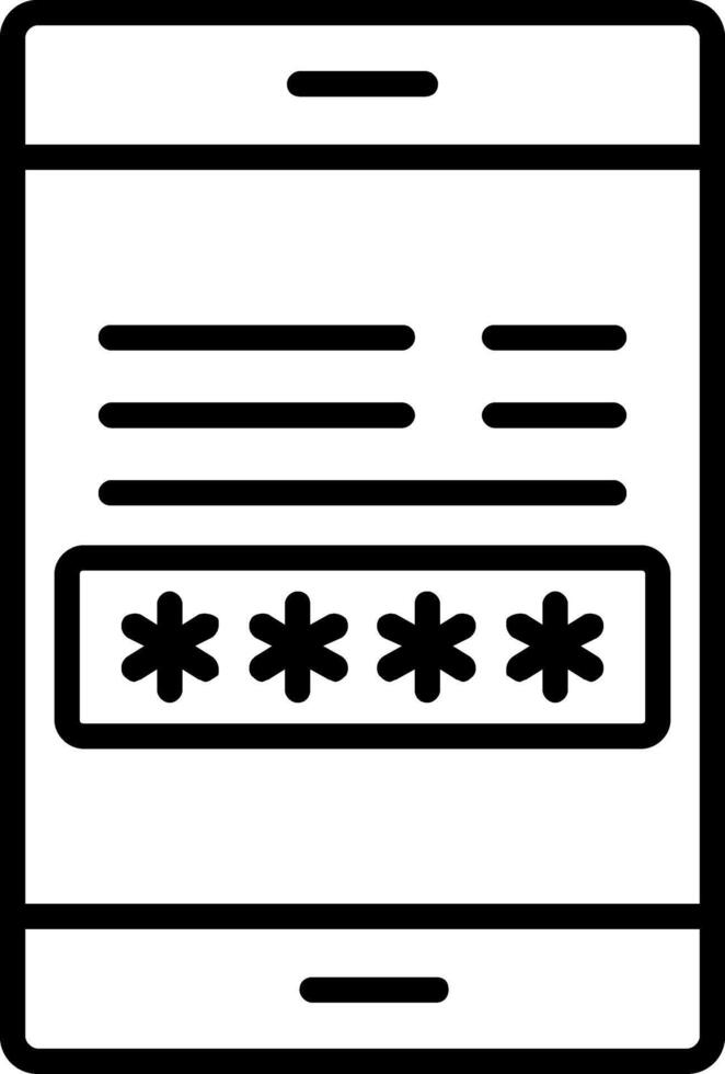 Password Line Filled Icon vector