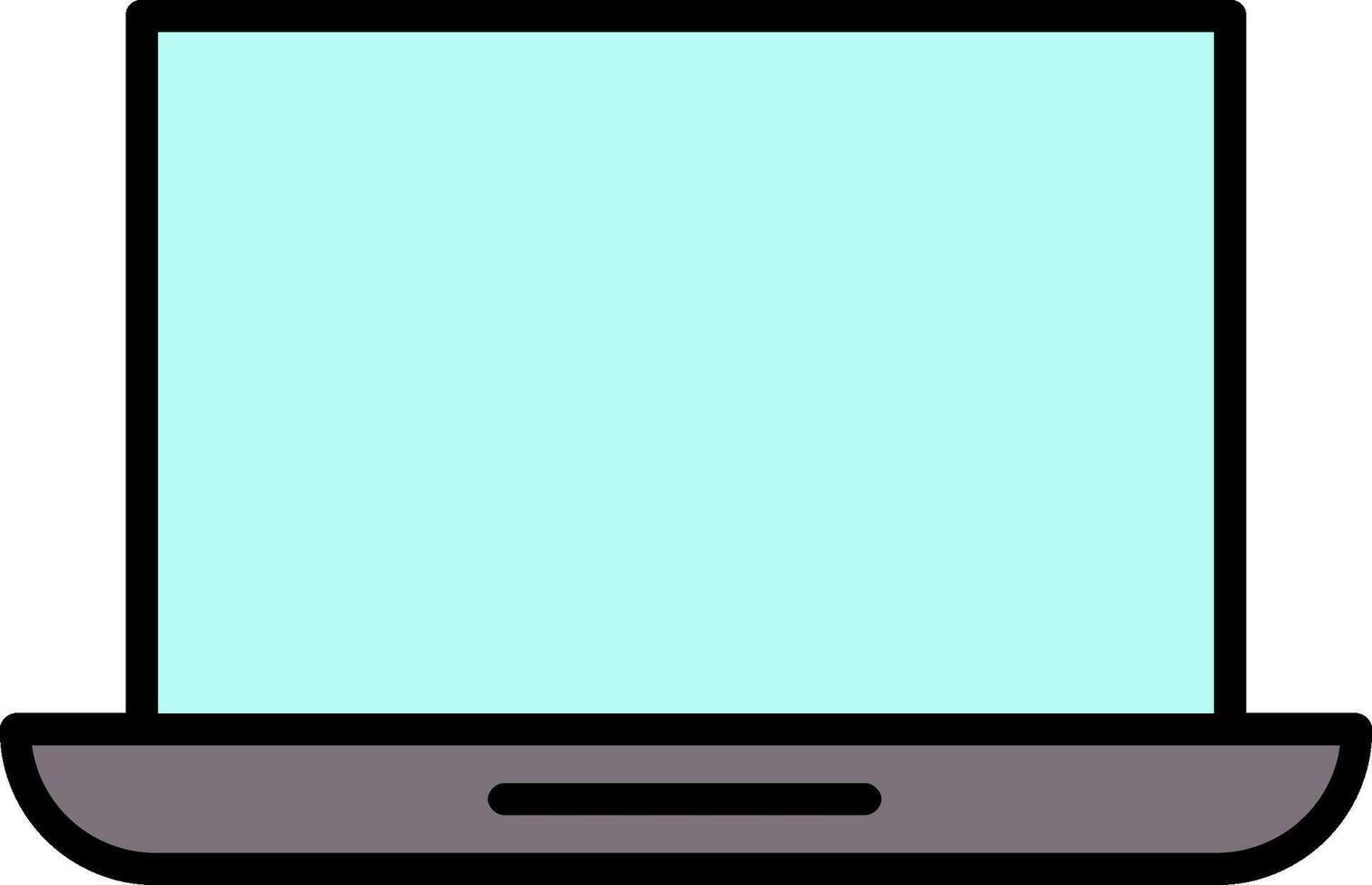 Laptop Line Filled Icon vector