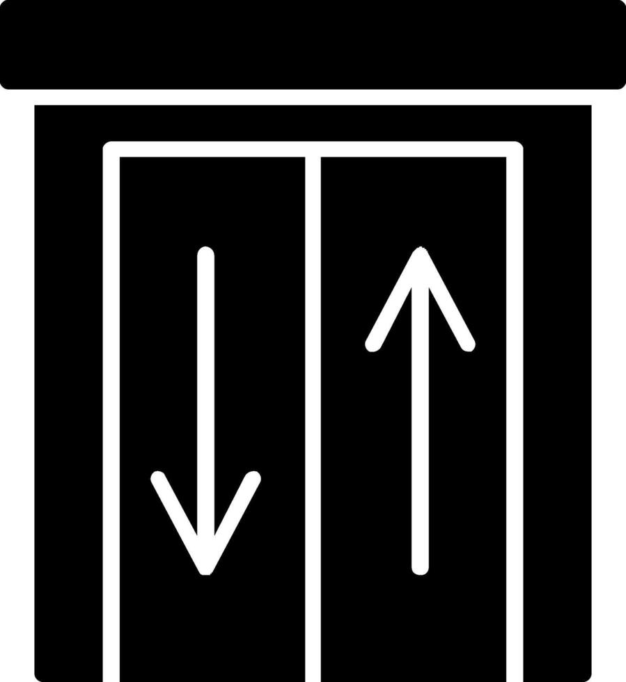 Elevator Glyph Icon vector