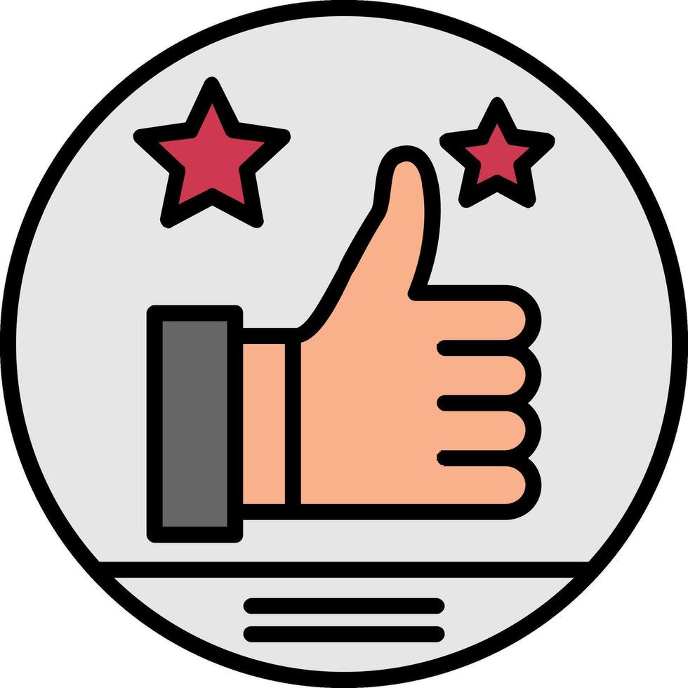 Appreciation Line Filled Icon vector