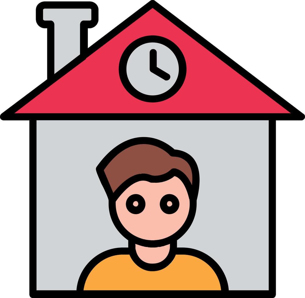 Home Owner Line Filled Icon vector