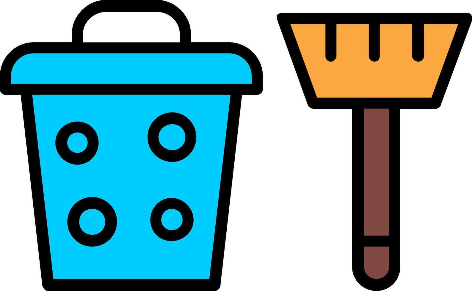 Cleaning Equipment Line Filled Icon vector