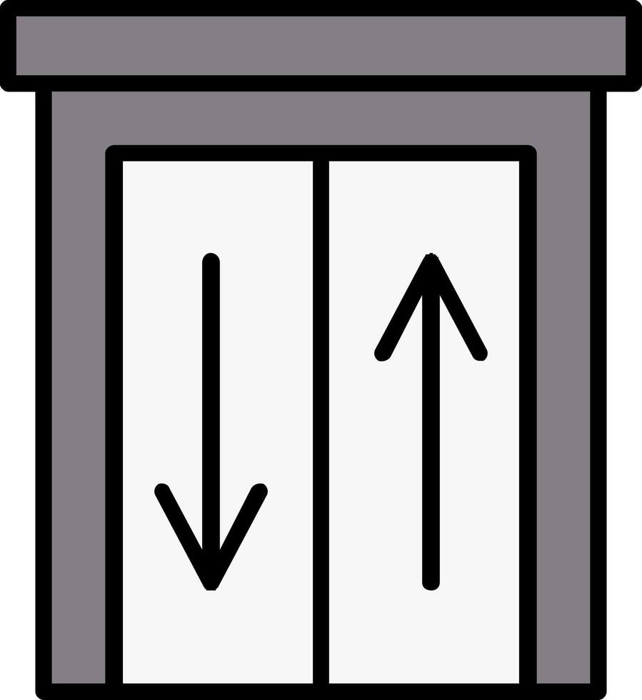 Elevator Line Filled Icon vector