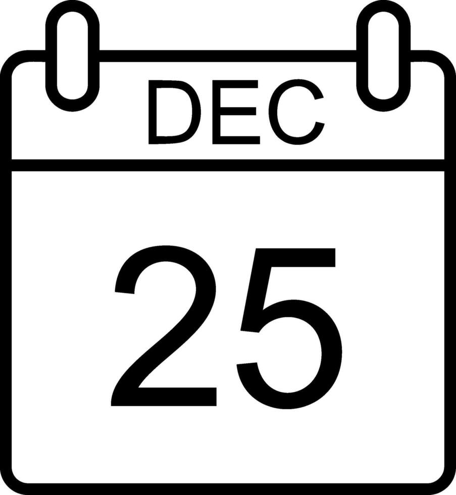 December Line Icon vector