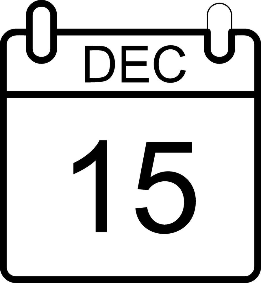 December Line Icon vector
