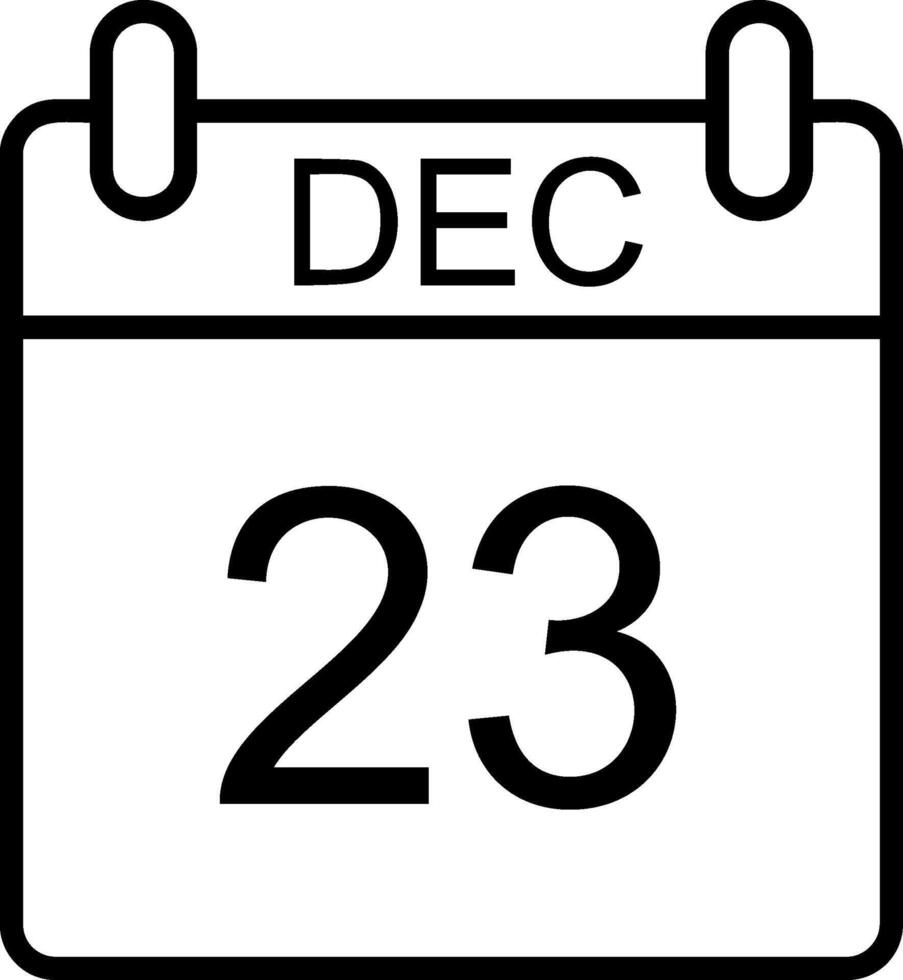 December Line Icon vector
