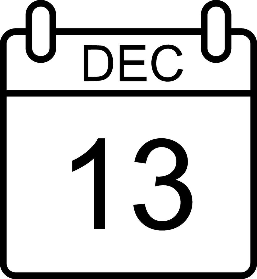 December Line Icon vector