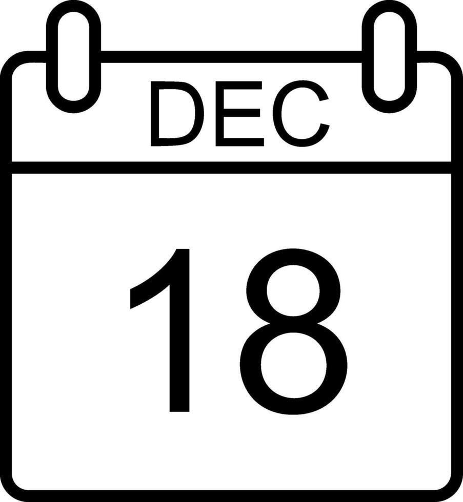 December Line Icon vector