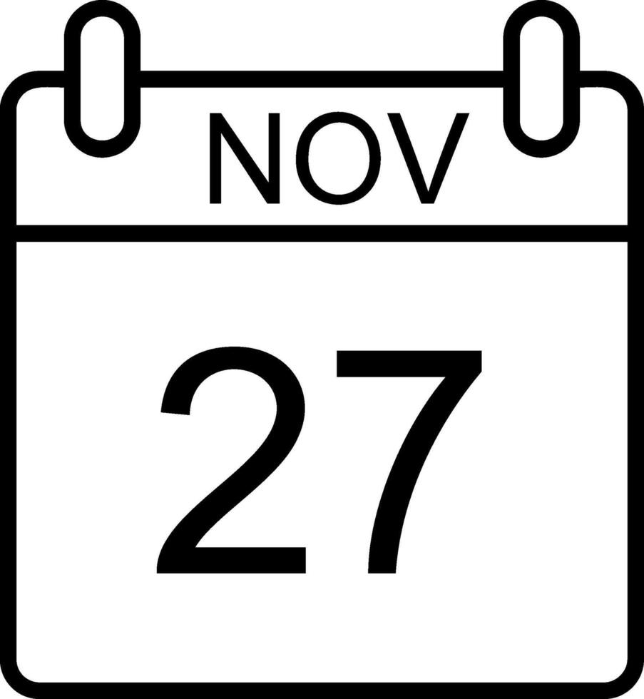November Line Icon vector