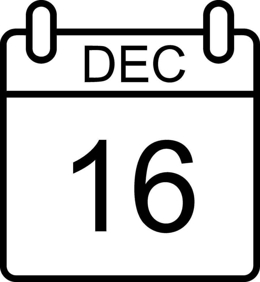 December Line Icon vector