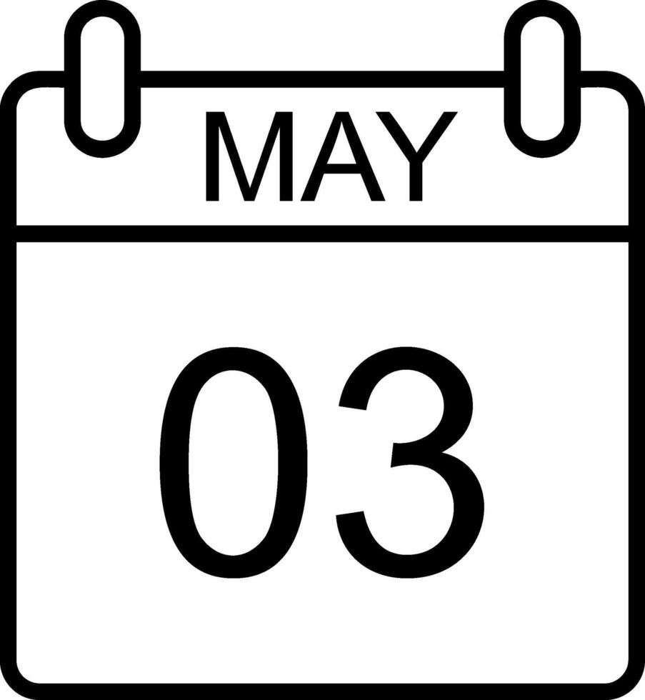 May Line Icon vector