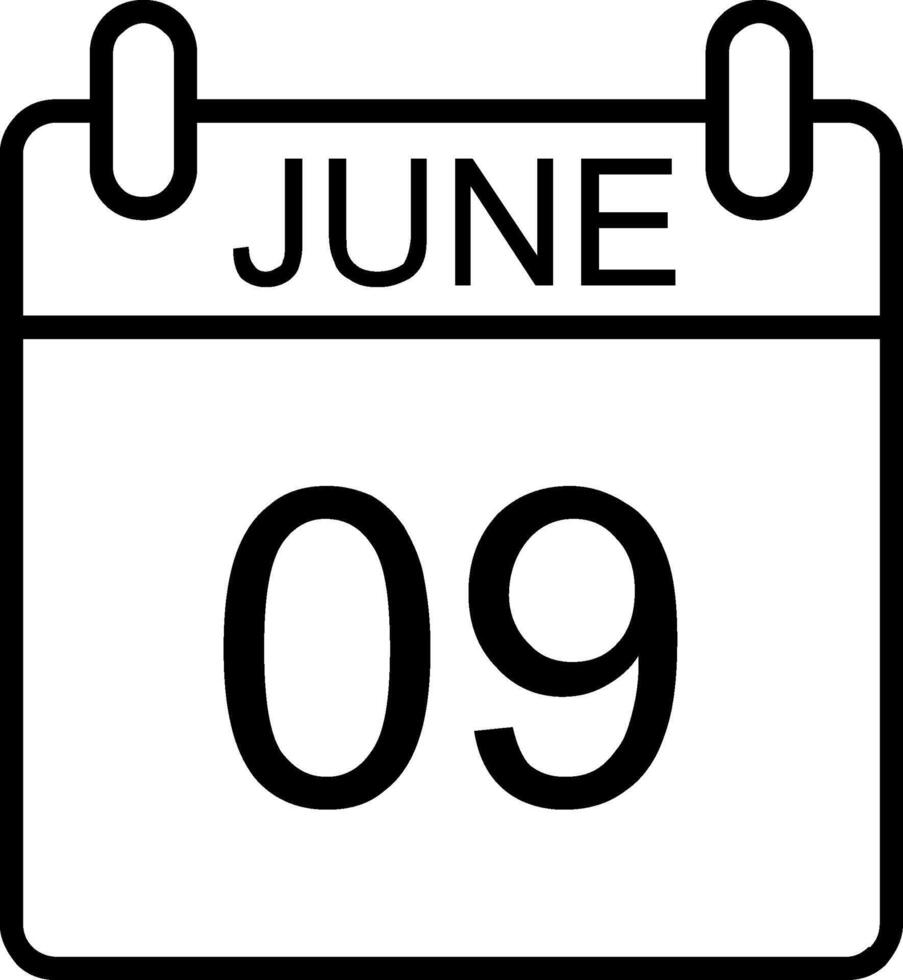 June Line Icon vector