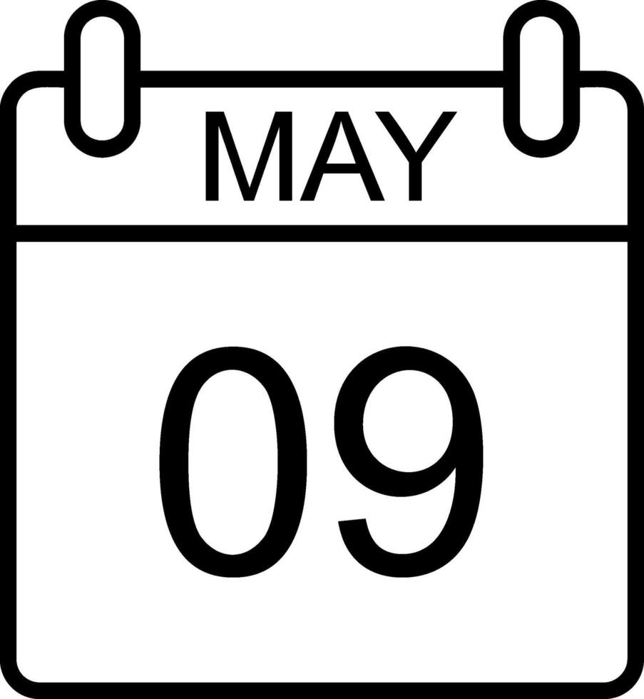 May Line Icon vector