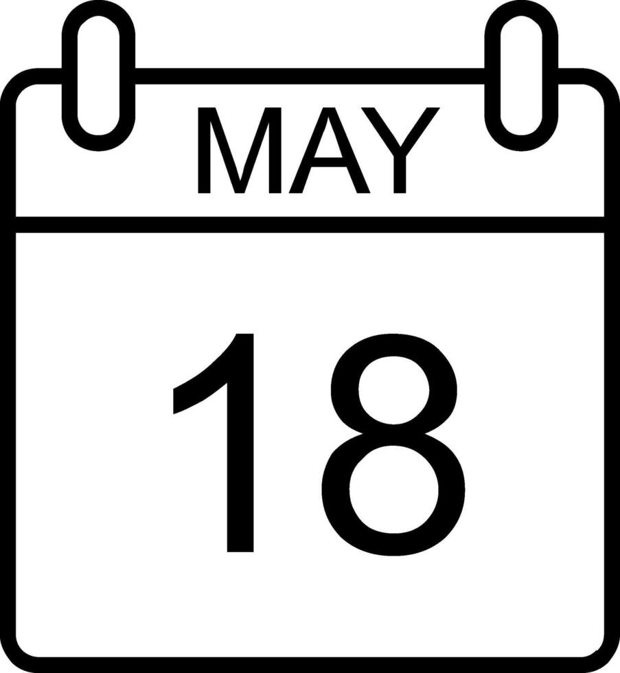 May Line Icon vector