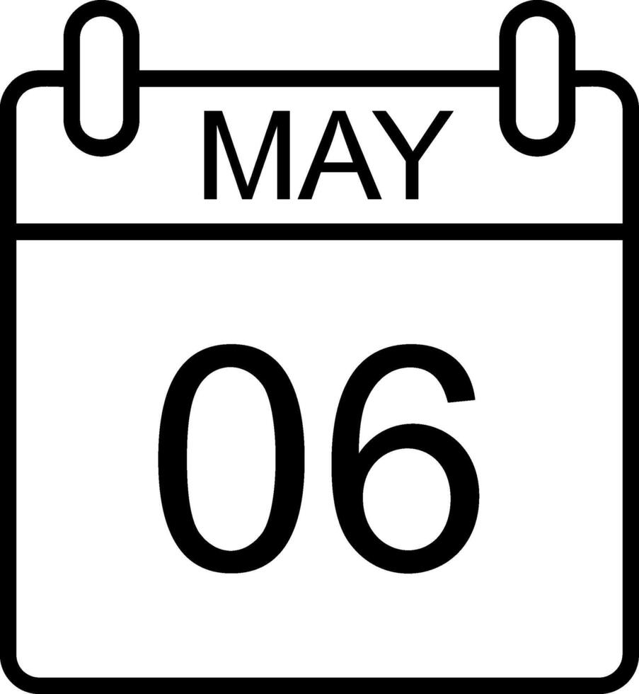 May Line Icon vector