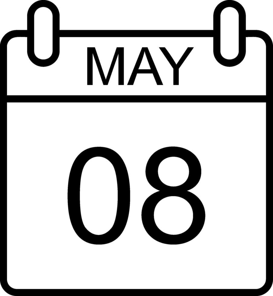 May Line Icon vector