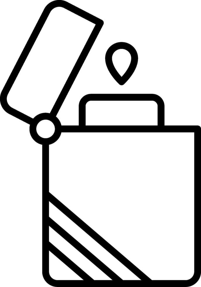 Lighter Line Icon vector
