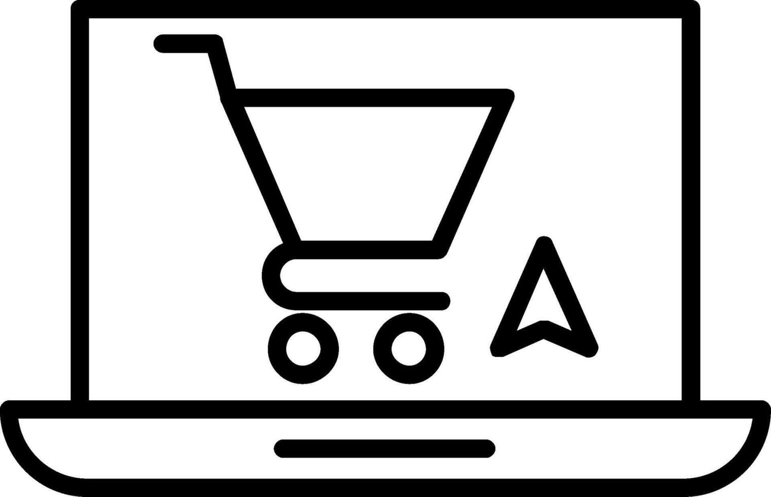 Online Shopping Line Icon vector