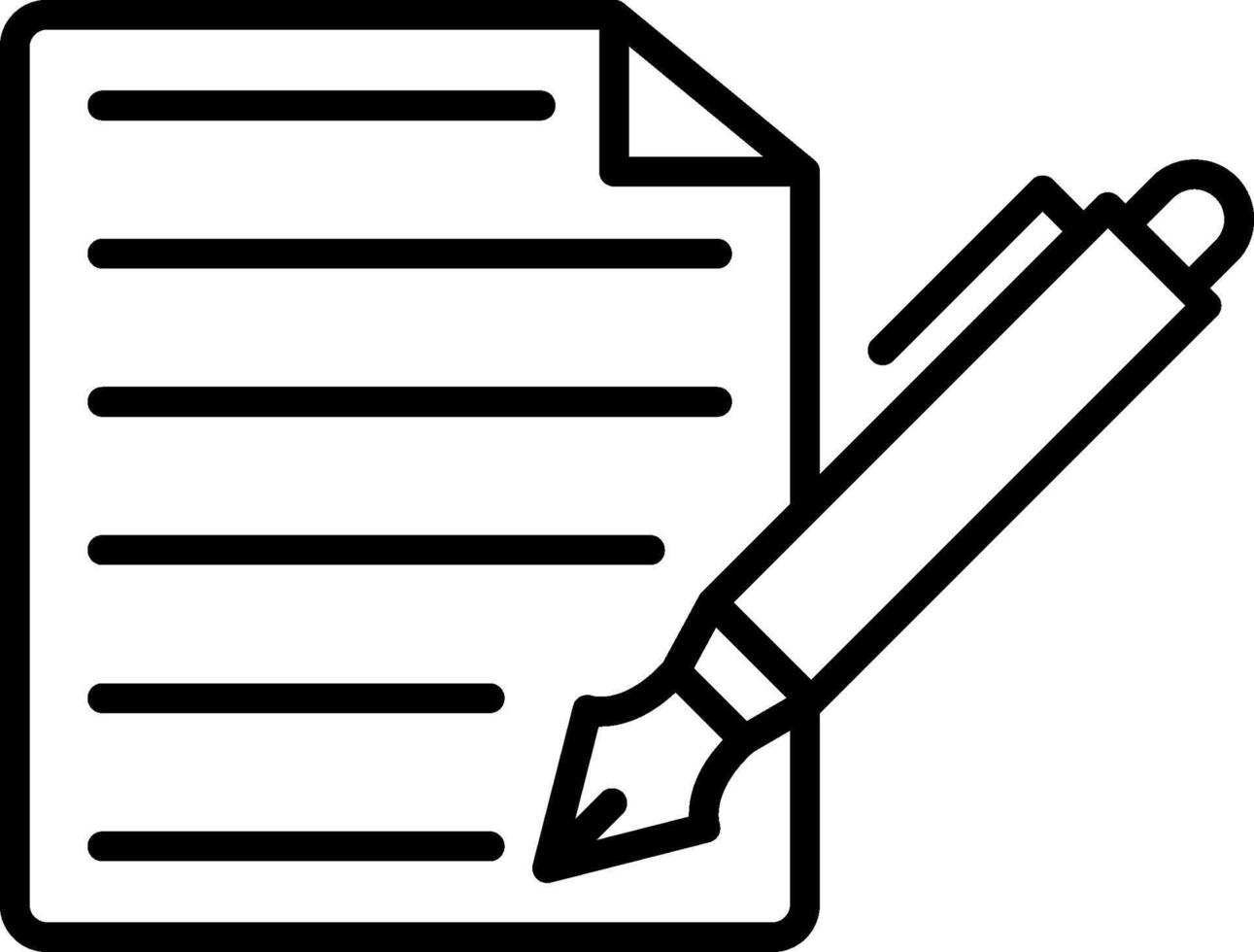 Pen Line Icon vector