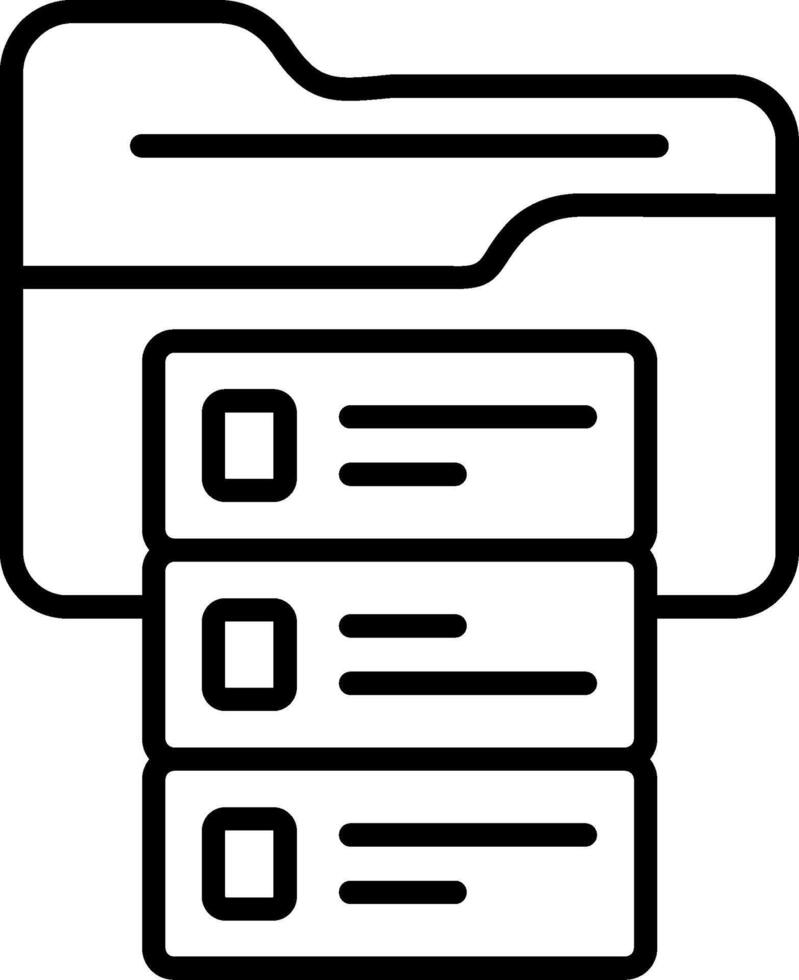 Folder Line Icon vector