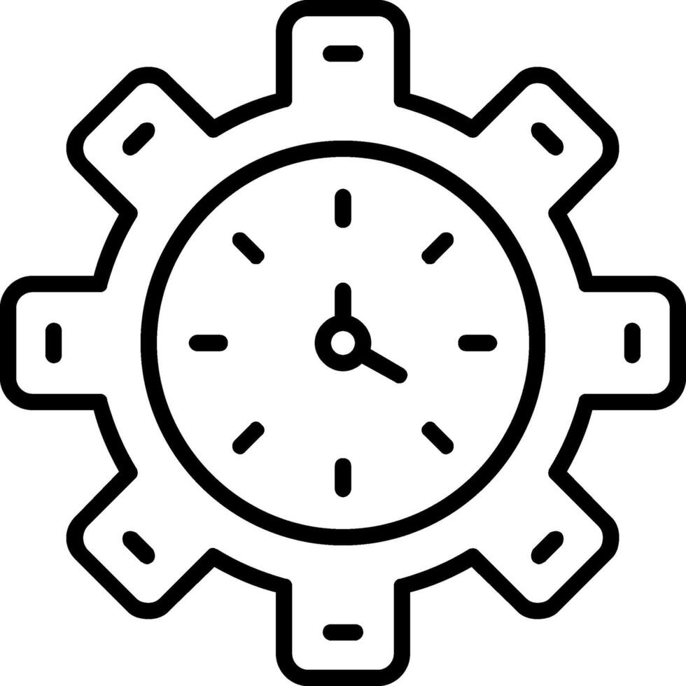 icono de línea de fecha límite vector