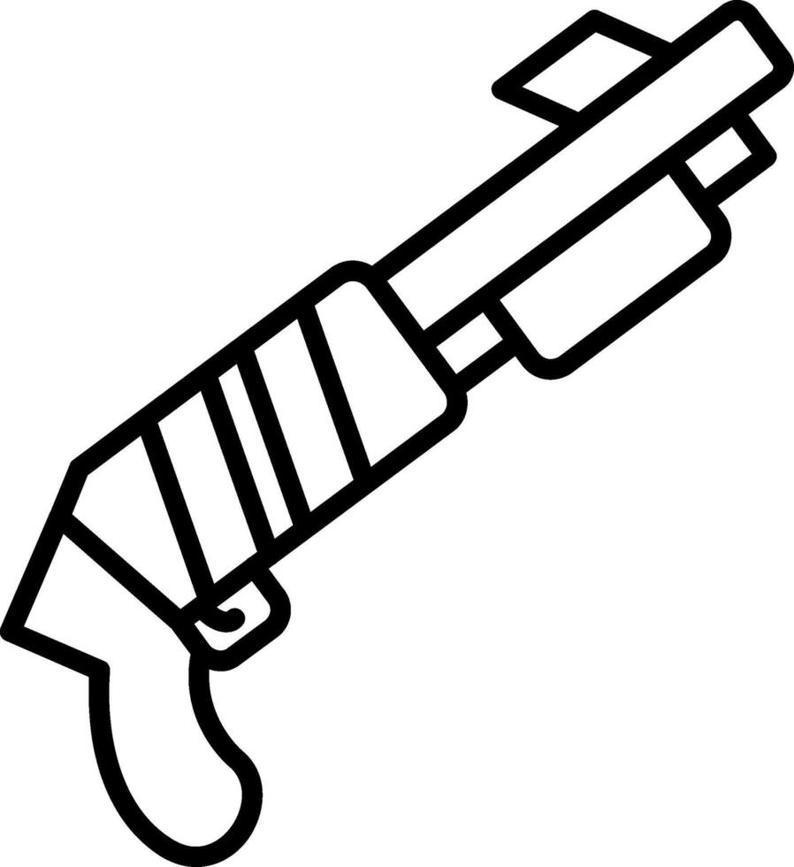 Gun Line Icon vector